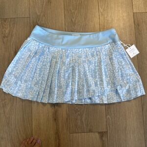 Sigrid Olsen Women's Pleated Floral Blue Golf & Tennis Skort Size‎ XL NEW